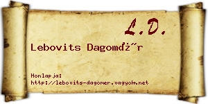 Lebovits Dagomér névjegykártya